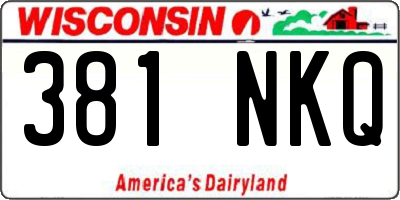 WI license plate 381NKQ