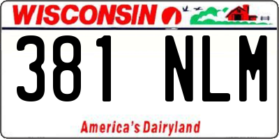 WI license plate 381NLM