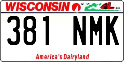 WI license plate 381NMK