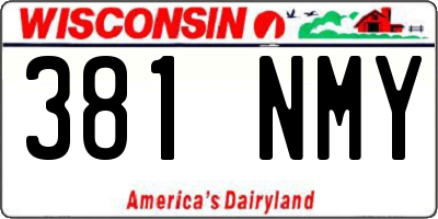 WI license plate 381NMY