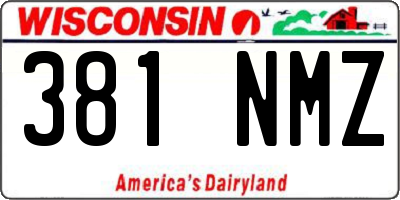 WI license plate 381NMZ