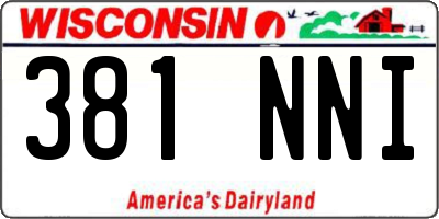 WI license plate 381NNI