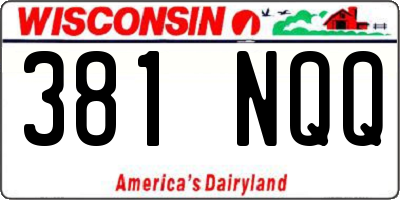 WI license plate 381NQQ