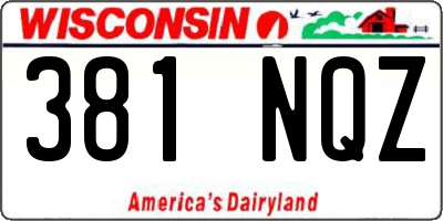 WI license plate 381NQZ
