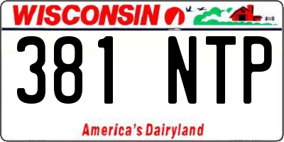 WI license plate 381NTP