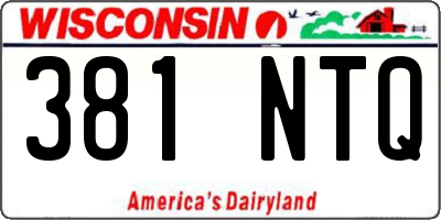 WI license plate 381NTQ