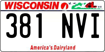 WI license plate 381NVI