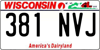 WI license plate 381NVJ