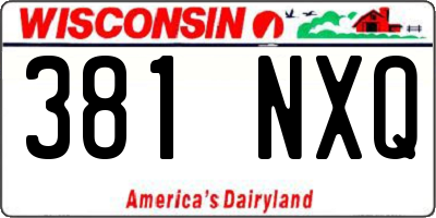 WI license plate 381NXQ