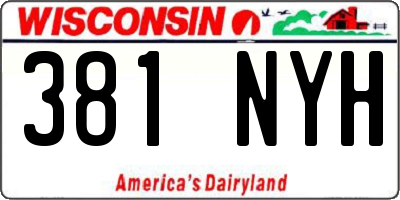 WI license plate 381NYH