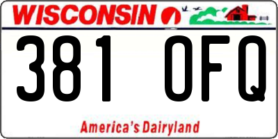 WI license plate 381OFQ