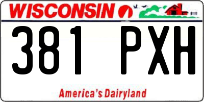 WI license plate 381PXH