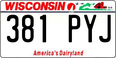 WI license plate 381PYJ