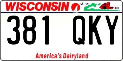 WI license plate 381QKY