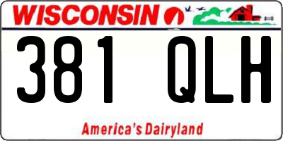 WI license plate 381QLH