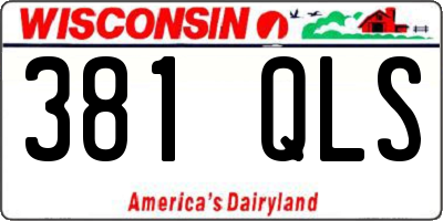 WI license plate 381QLS