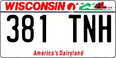 WI license plate 381TNH