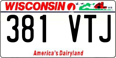 WI license plate 381VTJ