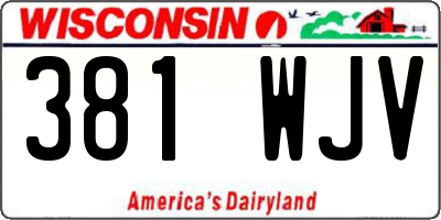 WI license plate 381WJV