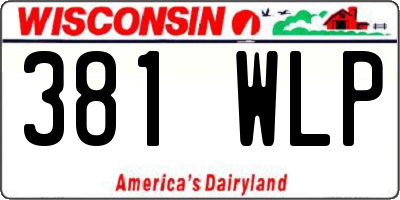 WI license plate 381WLP