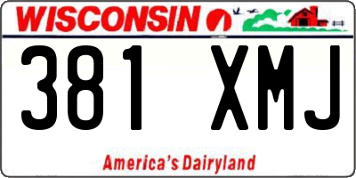 WI license plate 381XMJ