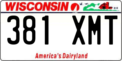 WI license plate 381XMT