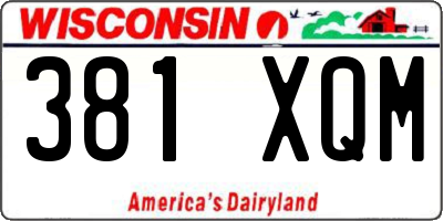 WI license plate 381XQM