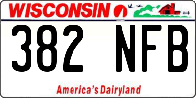 WI license plate 382NFB