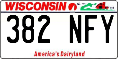 WI license plate 382NFY