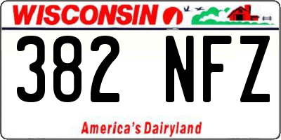 WI license plate 382NFZ
