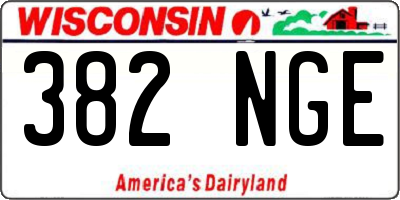 WI license plate 382NGE