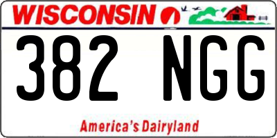 WI license plate 382NGG