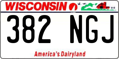 WI license plate 382NGJ