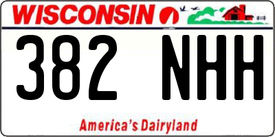 WI license plate 382NHH