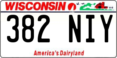 WI license plate 382NIY