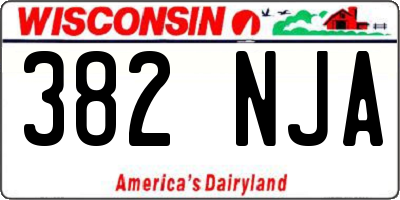 WI license plate 382NJA