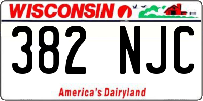 WI license plate 382NJC
