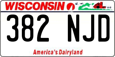 WI license plate 382NJD