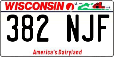 WI license plate 382NJF
