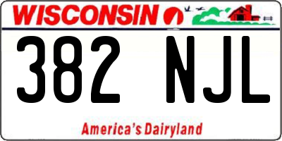 WI license plate 382NJL