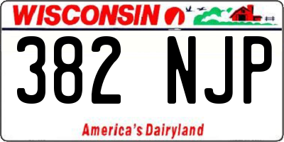 WI license plate 382NJP