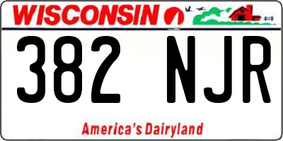 WI license plate 382NJR