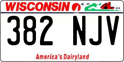 WI license plate 382NJV