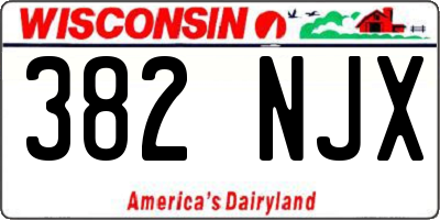 WI license plate 382NJX