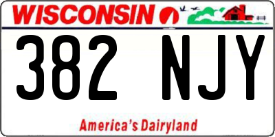 WI license plate 382NJY