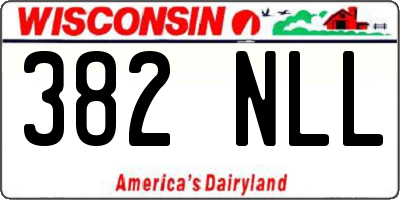 WI license plate 382NLL