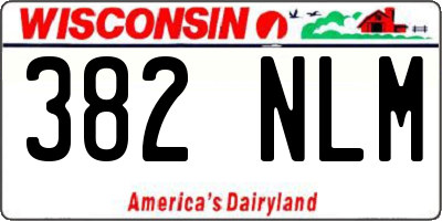 WI license plate 382NLM