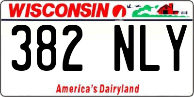 WI license plate 382NLY