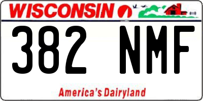 WI license plate 382NMF
