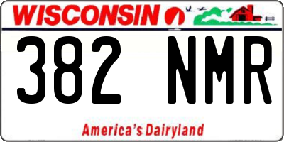 WI license plate 382NMR